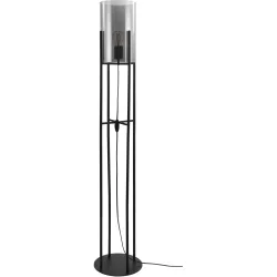 Eglo Stehlampe Glastonbury Schwarz Stahl 25 cm 136 cm - Stehlampe