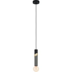 Eglo Pendellampe Cedral Schwarz Stahl 5.5 cm 150 cm - Farbe: Schwarz/Messing - Pendellampe