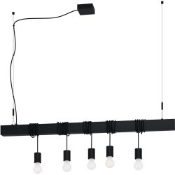 Eglo Pendellampe Townshend-B Schwarz Stahl 9.5 cm 200 cm - Pendellampe