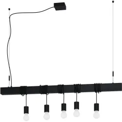 Eglo Pendellampe Townshend-B Schwarz Stahl 9.5 cm 200 cm - Pendellampe