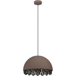 Eglo Pendellampe Gaetano 2 Braun Stahl 45 cm 150 cm - Farbe: kaffeebraun - Pendellampe