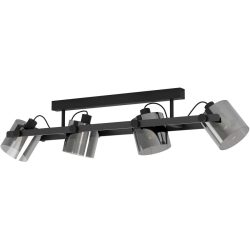 Eglo Deckenlampe Hornwood 2 Schwarz Stahl/Holz 22.5 cm 26.5 cm - Material: Holz/Stahl - Deckenlampe