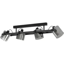 Eglo Deckenlampe Hornwood 2 Schwarz Stahl/Holz 22.5 cm 26.5 cm - Material: Holz/Stahl - Deckenlampe