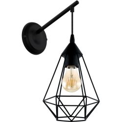 Eglo Wandlampe Tarbes Schwarz Stahl 37.5 cm - Wandlampe