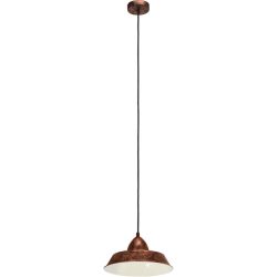 Eglo Pendellampe Auckland Kupfer Stahl 26 cm 110 cm - Farbe: kupfer antik - Pendellampe
