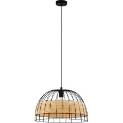 Eglo Pendellampe Anwick Schwarz Stahl 50 cm 110 cm - Pendellampe