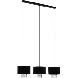Eglo Pendellampe Sapuara Schwarz Stahl 24 cm 150 cm - Pendellampe