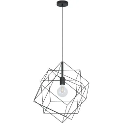 Eglo Pendellampe Straiton Schwarz Stahl 51.5 cm 110 cm - Pendellampe