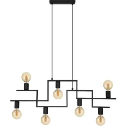 Eglo Pendellampe Fembard Schwarz Stahl 4 cm 110 cm - Pendellampe