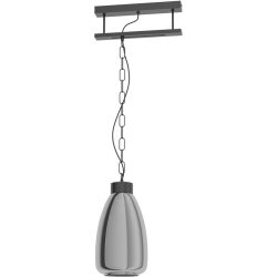 Eglo Pendellampe Brickfield Schwarz Stahl 20 cm 108.5 cm - Pendellampe