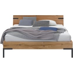 Bett Induz Braun Holz 180 x 200 cm - Farbe: natur - Material: Wildeiche - Bett