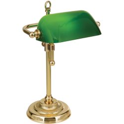 Briamond Tischlampe Harvard Glas/Messing 20 cm 32 cm - Material: Messing/Glas - Tischlampe