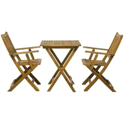 Gartenmöbel-Set Amadu natur Akazie B 62 T 62 H 73 cm - Gartenmöbel-Set - Wetterfeste Gartenmöbel & Accessoires