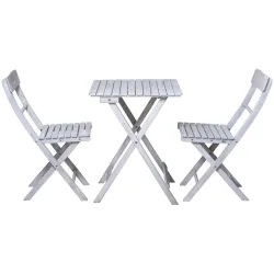 Gartenmöbel-Set Amadu grau Akazie B 58 T 58 H 73 cm - Gartenmöbel-Set - Wetterfeste Gartenmöbel & Accessoires