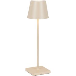 Tischlampe Aline Beige Aluminium/Kunststoff 11 cm 38 cm - LED - Lichtfarbe: Extra warmweiss - Material: Aluminium, Kunststoff - Tischlampe- LED