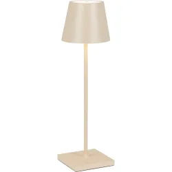 Tischlampe Aline Beige Aluminium/Kunststoff 11 cm 38 cm - LED - Lichtfarbe: Extra warmweiss - Material: Aluminium, Kunststoff - Tischlampe- LED