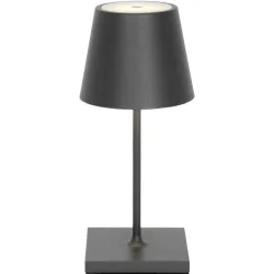 Tischlampe Aline Grau Aluminium/Kunststoff 11 cm 25 cm - Farbe: anthrazit - LED - Lichtfarbe: Extra warmweiss - Material: Aluminium, Kunststoff -