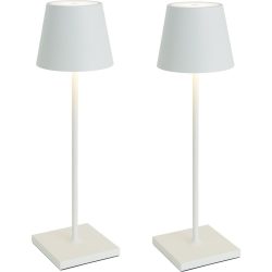 Tischlampe 2er-Pack Aline Weiss Aluminium/Kunststoff 11 cm 38 cm - LED - Lichtfarbe: Extra warmweiss - Material: Aluminium, Kunststoff - Tischlampe