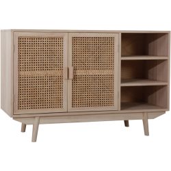 Sideboard Luigi Braun MDF/Rattan 100 cm 65 cm - Farbe: natur - Material: MDF, Rattan - Sideboard