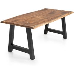 Tisch Gerardo Braun Holz 140 cm - Farbe: natur - Material: Akazie - Tisch