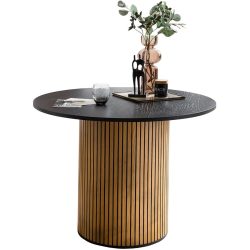 Tisch Nella Braun/Schwarz MDF 100 cm - Farbe: natur/schwarz - Tisch