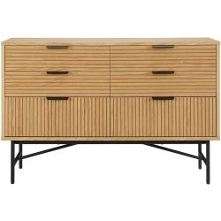 Kommode Nella Braun MDF 120 cm 40 cm - Farbe: natur - Kommode