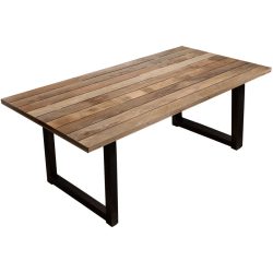 Tisch Remo Schwarz/Braun Holz 240 cm - Farbe: Natur/Antikschwarz - Material: Mango - Tisch