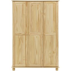 Kleiderschrank Julio Braun Holz 120 cm 52 cm 178 cm - Farbe: natur - Material: Kiefer - Kleiderschrank