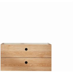 Schublade Cecilia Braun MDF/Metall 80 cm 44 cm - Farbe: akazie - Material: MDF, Metall - Schublade