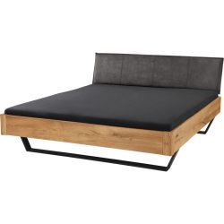 Bett Maliha Braun Holz 140 x 200 cm - Farbe: natur - Material: Wildeiche - Bett