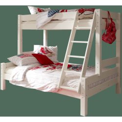 Hochbett Kiddi Weiss Holz 140 x 200 cm - Material: Kiefer - Hochbett