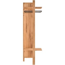 Garderobenpaneel Webs Braun Holz 57 cm 38 cm - Farbe: natur - Material: Wildeiche - Garderobenpaneel