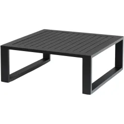 LIVIQUE, Loungetisch Flul anthrazit Aluminium B 80 T 80 cm - Loungetisch