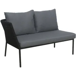 Loungeelement Violo Schwarz Metall 2 B 125 T 71 cm - Loungeelement