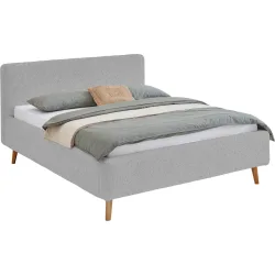 Bett Senja Grau Polyester 180 x 200 cm - Bett