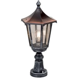 Aussenlampe Hermine Schwarz/Silber 25 cm 25 cm - Material: Siluminguss - Aussenlampe