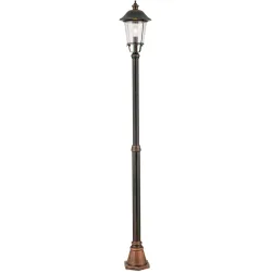 Stehlampe aussen Kenzo Kupfer/Schwarz 25 cm 25 cm - Farbe: schwarz/kupfer - Material: Siluminguss - Stehlampe aussen