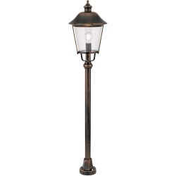 Stehlampe aussen Kenzo Kupfer/Schwarz 25 cm 25 cm - Farbe: schwarz/kupfer - Material: Siluminguss - Stehlampe aussen