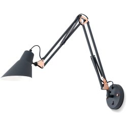 Wandlampe Bachelor Kupfer/Schwarz Stahl 64 cm - Farbe: schwarz/kupfer - Wandlampe