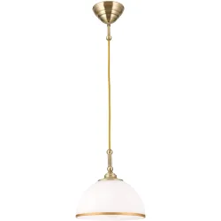 Pendellampe Old Lamp Stahl 22 cm 22 cm - Farbe: Altmessing - Pendellampe