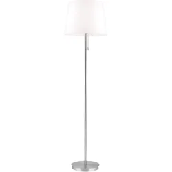 Stehlampe Ludwig Grau Stahl 40 cm 40 cm - Farbe: Nickel satiniert - Stehlampe