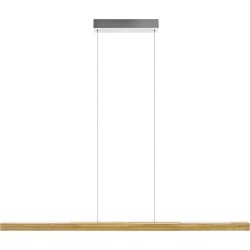 HERZBLUT Pendellampe Hermann Braun/Silber Holz/Metall 130 cm 160 cm - Farbe: Silber/Braun - LED - Lichtfarbe: Extra warmweiss - Helles Neutralweiss -