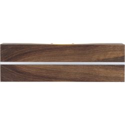 HERZBLUT Wandlampe Dana Braun Metall/Holz 7 cm 23 cm - LED - Lichtfarbe: Extra warmweiss - Material: Nickel/Nussbaumholz massiv - Wandlampe- LED