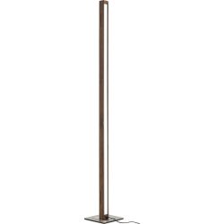 HERZBLUT Stehlampe Leonora Braun Metall/Holz 21 cm 161 cm - Farbe: Nussbaum - LED - Lichtfarbe: Extra warmweiss - Helles Neutralweiss - Material: