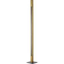 HERZBLUT Stehlampe Karl G Braun/Schwarz Holz 21 cm 161 cm - LED - Lichtfarbe: Extra warmweiss - Helles Neutralweiss - Material: Eiche massiv -