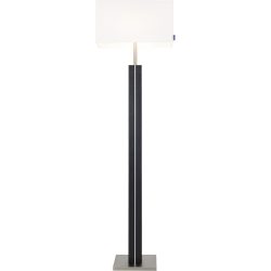 HERZBLUT Stehlampe Dana Q Schwarz/Weiss/Kupfer Metall/Holz 25 cm 160 cm - Material: Nickel/Holz massiv - Stehlampe