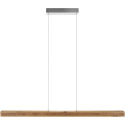 HERZBLUT Pendellampe Karl K Braun/Silber Holz/Metall 130 cm 160 cm - Farbe: Silber/Braun - LED - Lichtfarbe: Extra warmweiss - Helles Neutralweiss -
