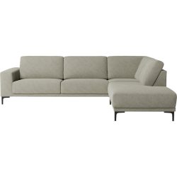 Ecksofa Bivio Beige/Grau Stoff/Polyester 289 cm 210 cm - Farbe: graubeige - Material: Polyester/Polypropylen - Ecksofa