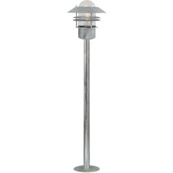 NORDLUX Stehlampe aussen Blokhus Grau Stahl 22 cm 92 cm - Farbe: Verzinkt - Stehlampe aussen