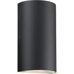 NORDLUX Wandlampe aussen Rold Schwarz Glas/Metall 9 cm 16 cm - LED - Lichtfarbe: Warmweiss - Material: Metall/Glas - Wandlampe aussen- LED
